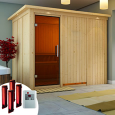 Sauna infrarouges Eleonora avec jeu de lampes infrarouges Sauna infrarouge Eleonora avec jeu de lampes infrarouges