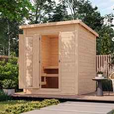 Sauna finlandais jardin 196x196x228
