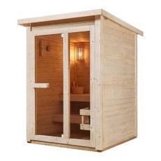 Sauna finlandais d'extérieur en bois de sapin massif 145x150cm - Life 145