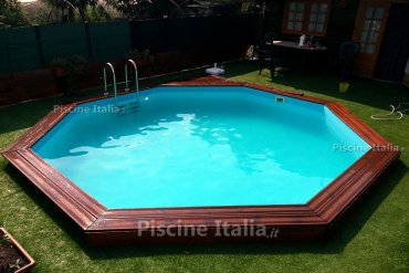 Piscina interrata in legno JARDIN 537. Trasforma il tuo spazio esterno in un'oasi di relax. Facile da montare, resistente e dal design raffinato.