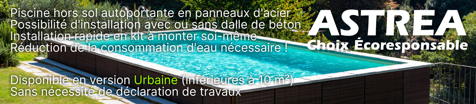 Piscines hors sol autoportantes en panneaux