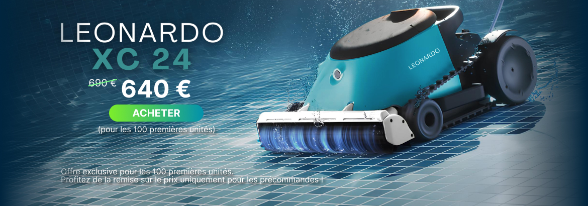 Robot automatique Leonardo XC 24 nettoyeur intelligent, eau cristalline, nettoyage complet piscine Robot automatique Leonardo XC 24 nettoyeur intelligent, eau cristalline, nettoyage complet piscine