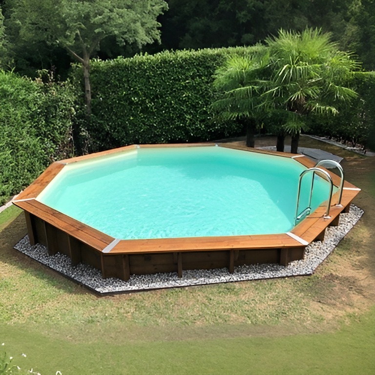 Piscines hors sol bois hexa octogonales ronde Piscine hors sol en bois nordique traité