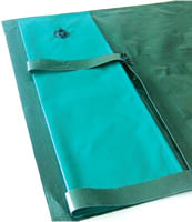 Couverture d'hiver pour piscines enterrées avec sangles et tubulaires 9x3 m - 210 g/m² - Tubulaires