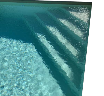 Accessoires de filtration piscine enterrée en kit avec escalier d’angle sous liner 11x5 – h120 skimmer, buses, bonde