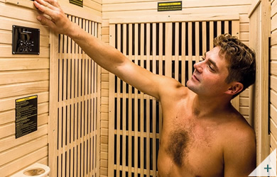 Sauna infrarouge complet avec radiateurs infrarouges et panneau de commande