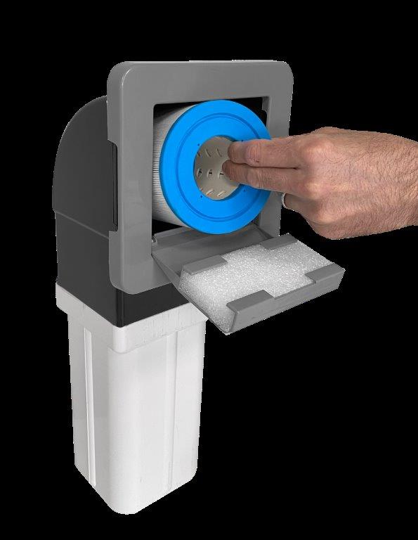 Skimmer pour piscine hors sol autoportante en kit panneaux d'acier rectangulaire 9,70x3,05 m - h.135 cm.