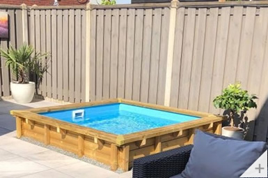 Piscine extérieure hors sol en bois JARDIN BABY 210x210 cm extérieure