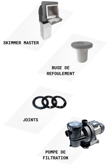 Comment fonctionne la filtration d'une piscine hors sol autoportante en kit panneaux d'acier 9,70x3,05 m - h.135 cm : raccordement d'un filtre à sable et d'une pompe de filtration.