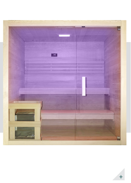 Sauna 200x120 - Inclus dans le kit sauna - Cadre en bois