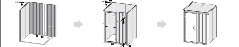 Sauna finlandese classica Ava 1 coibentata - Istruzioni di montaggio