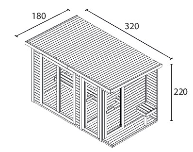 Sauna finlandais d'angle - Léa 150