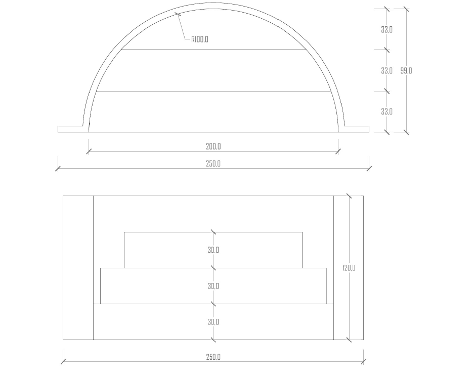 escalier sous liner angulaire ronde
