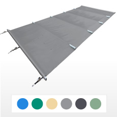 Bâche à barres 4 saisons CLASSIQUE 580 gm2 pour piscine rectangulaire 7x3m Bâche à barre 4 saisons CLASSIQUE piscine rectangulaire 7x3m