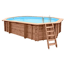 Piscine en bois hors sol JARDIN 607 Liner bleu Piscine en bois hors sol JARDIN 607 Liner bleu