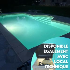 Piscine enterrée panneaux d'acier galvanisé PARISIENNE 10x4 h135 Piscine enterrée panneaux d'acier galvanisé PARISIENNE 10x4 h135