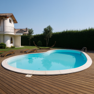 Piscine enterrée panneaux d'acier galvanisé BIJOU 6x3 h150