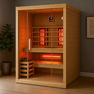 Sauna hybrid combo finlandais et infrarouge Béa 180