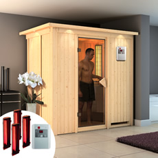 Sauna à infrarouges Variado avec jeu de lampes infrarouges