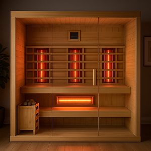 Sauna hybrid combo finlandais et infrarouge Béa 200